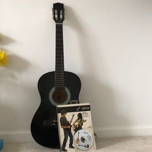 Black Guitar + Instructional Book and CD